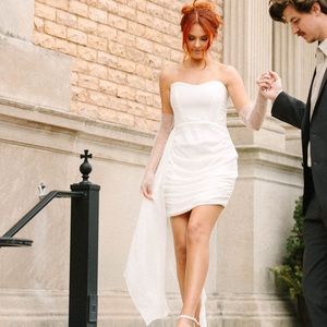 12th tribe white mini dress